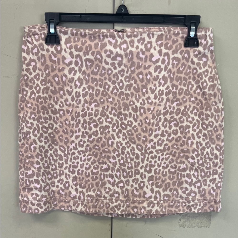 wild fable Pink and Tan Leopard Print Mini Skirt